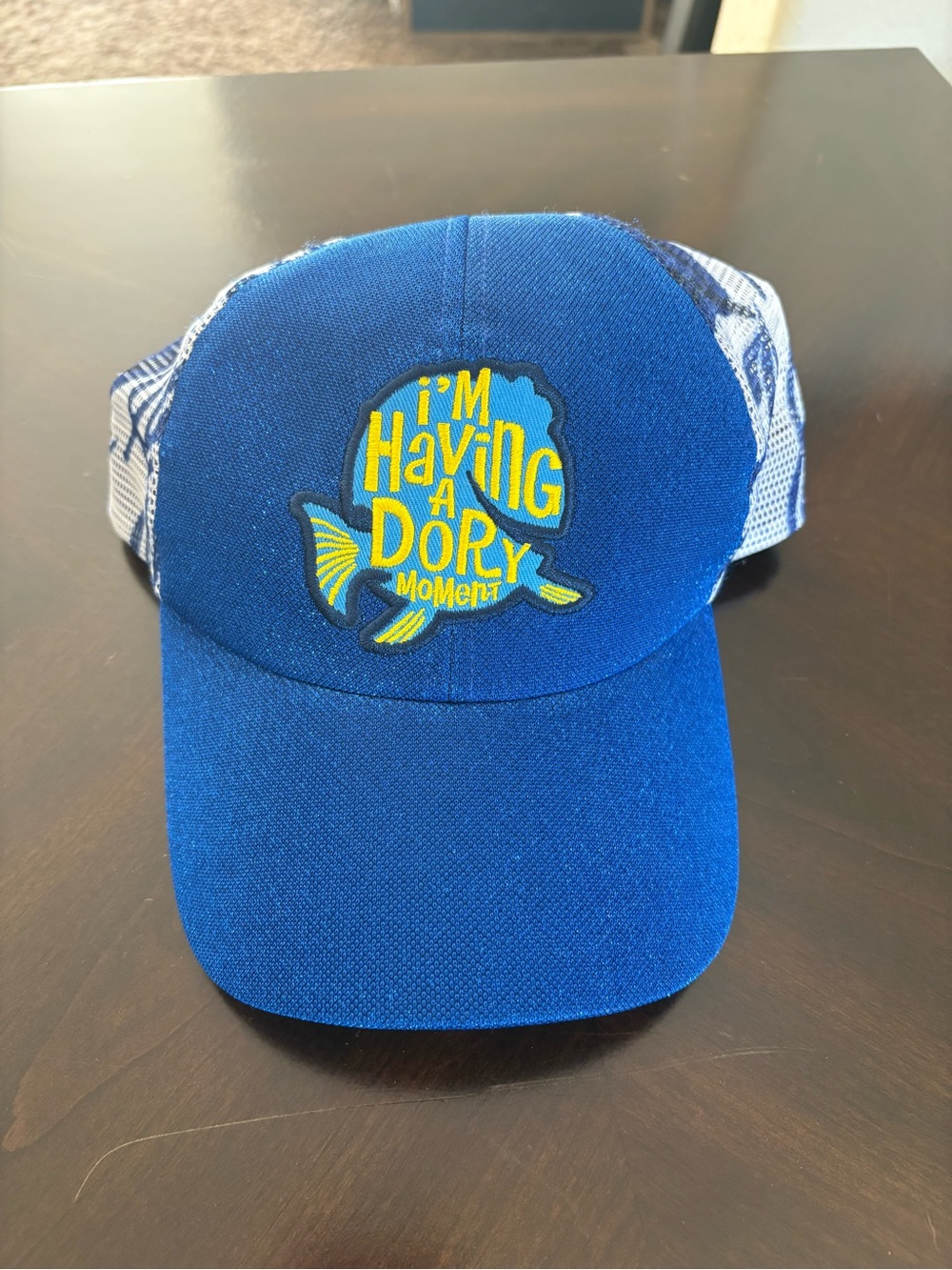 Disney Parks Dory trucker hat – “I’m Having a Dory Moment”